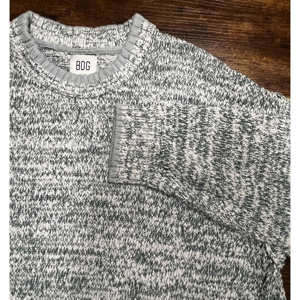 BDG Sweater Womens Large Marled Knit Crewneck Pullover Urban Outfitters Green